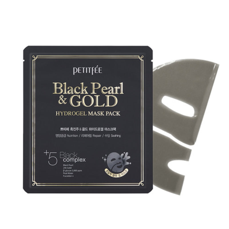 Black Pearl & Gold Hydrogel Mask Pack - koreanblossom