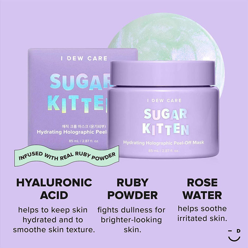 Sugar Kitten Hydrating Holographic Peel-Off Mask - koreanblossom