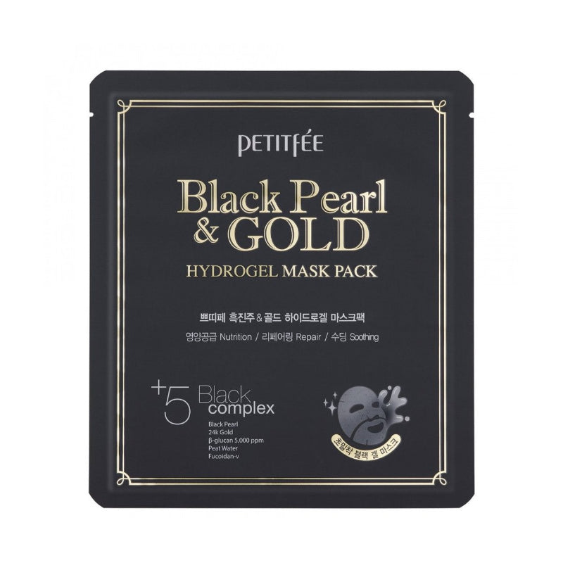 Black Pearl & Gold Hydrogel Mask Pack - koreanblossom