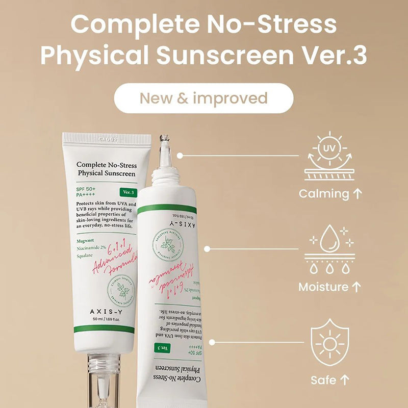 Complete No-Stress Physical Sunscreen V3 SPF 50+ / PA ++++ - koreanblossom
