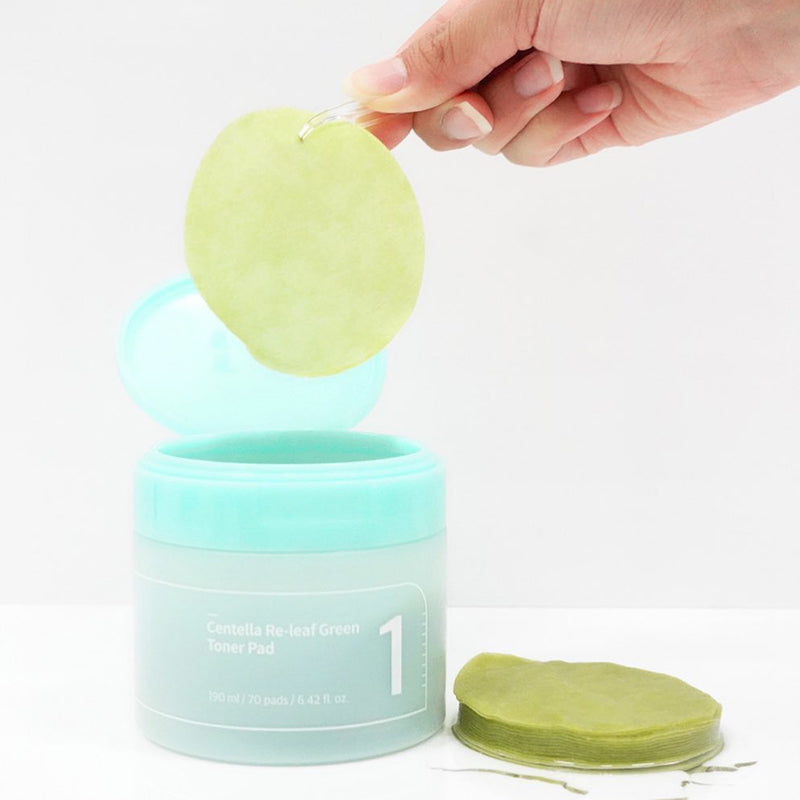 No.1 Centella Re-Leaf Green Toner Pad - koreanblossom