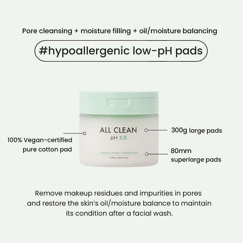 All Clean Green Pore Toner Pad - koreanblossom