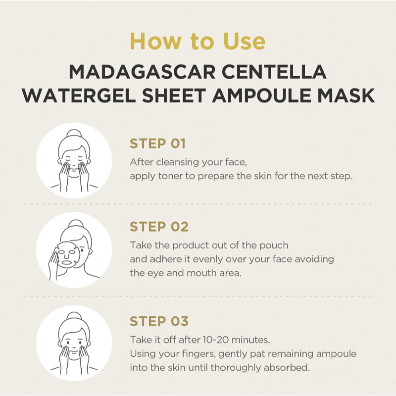 Madagascar Centella Watergel Sheet Ampoule Mask - koreanblossom