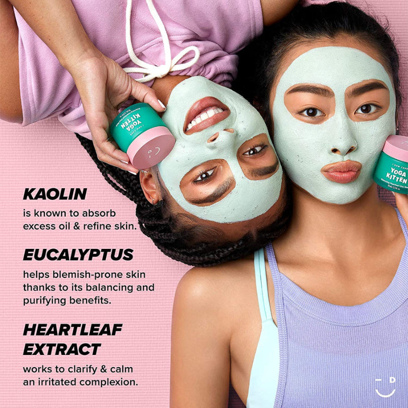 Yoga Kitten Balancing Heartleaf Clay Mask - koreanblossom