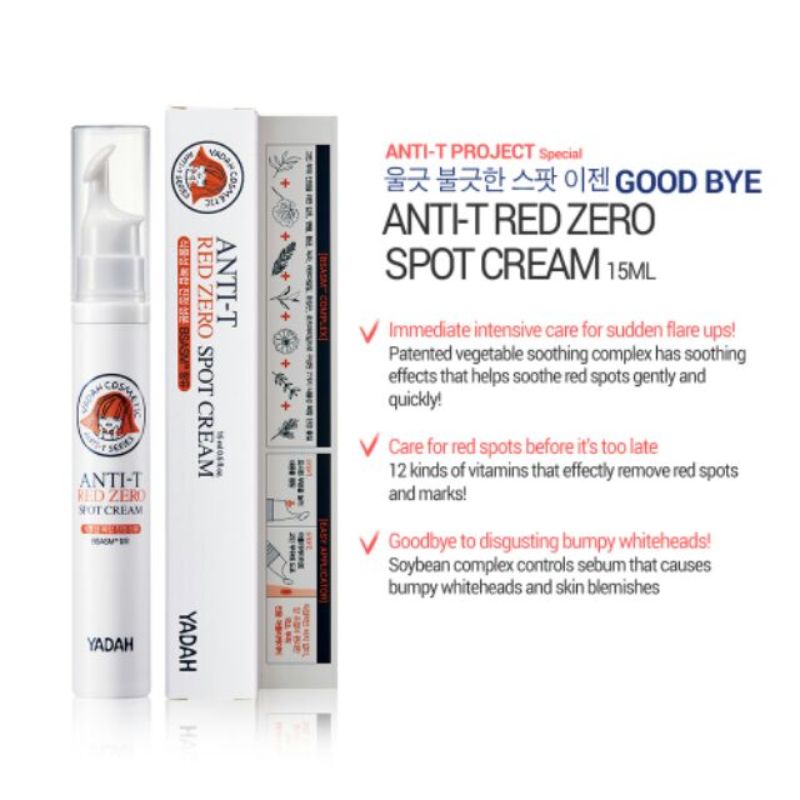 Anti-T Red Zero Spot Cream - koreanblossom