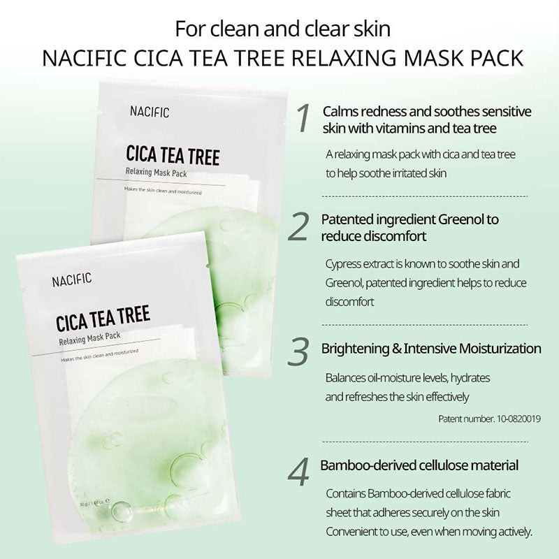 Cica Tea Tree Relaxing Mask - koreanblossom