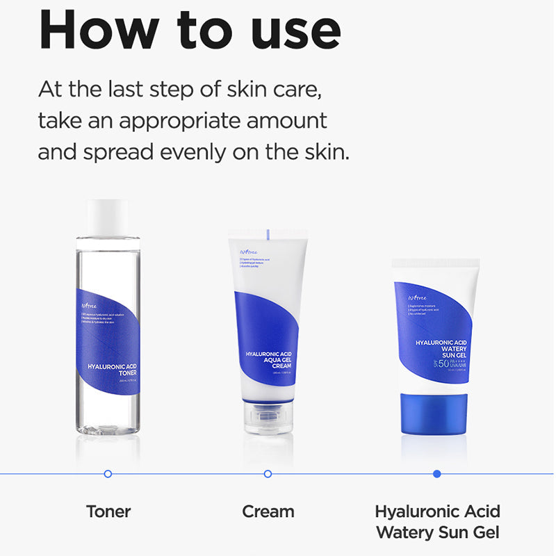 Hyaluronic Acid Watery Sun Gel SPF50+ PA++++ - koreanblossom