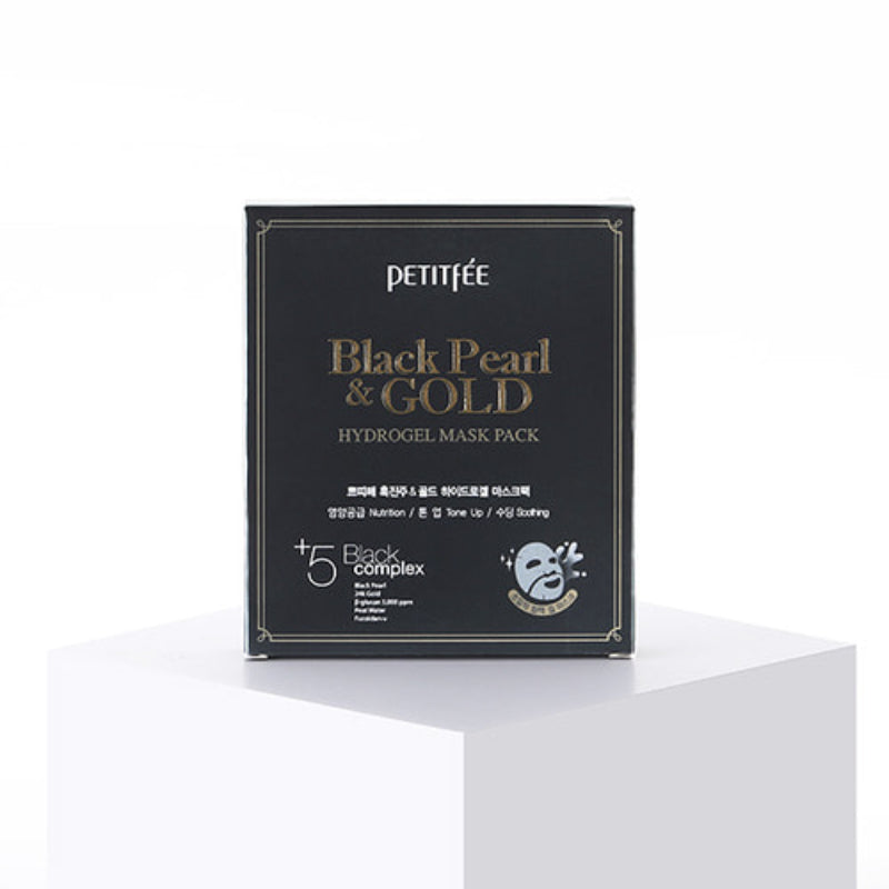 Black Pearl & Gold Hydrogel Mask Pack - koreanblossom