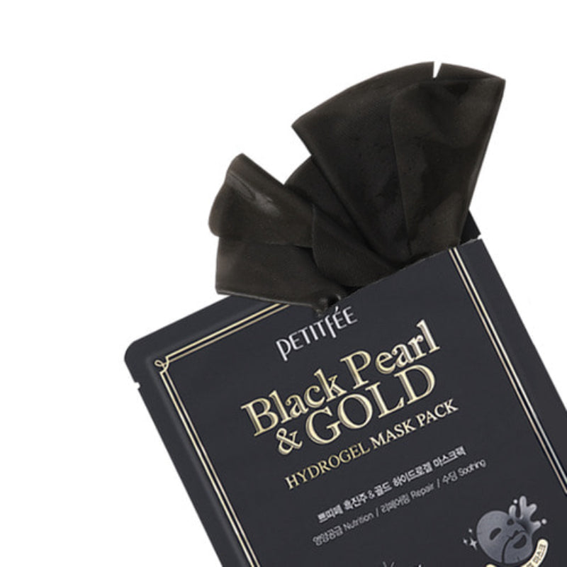 Black Pearl & Gold Hydrogel Mask Pack - koreanblossom